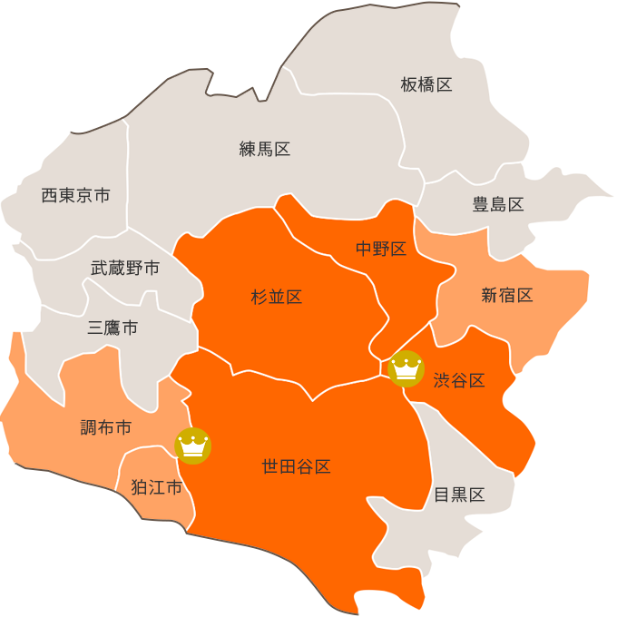 対応エリア地図